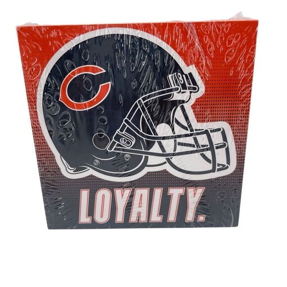 Chicago Bears 5x5 Shadow Box Canvas – Helmet Wall Art “Loyalty” | NFL Decor New - Picture 5 of 5